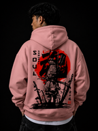 Samurai Warrior Hoodie | Japanese Sun Graphic Streetwear Pullover