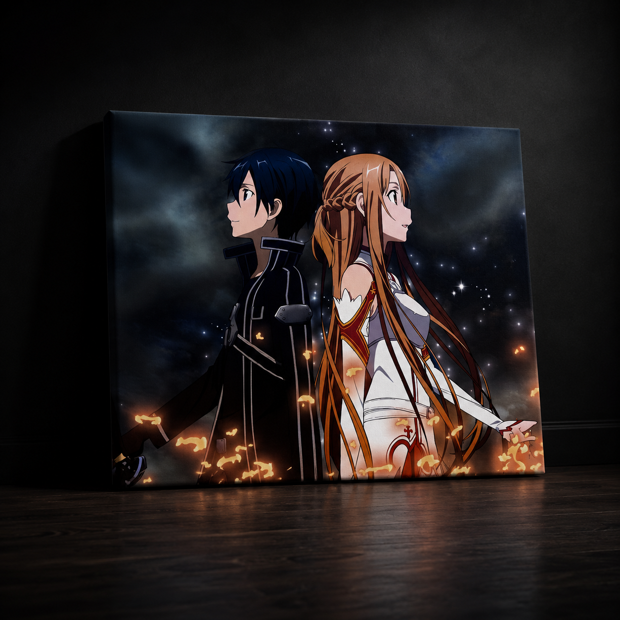 Sword ART ONLINE 2D FLAT 1pc Wooden Framed Canvas Style Anime