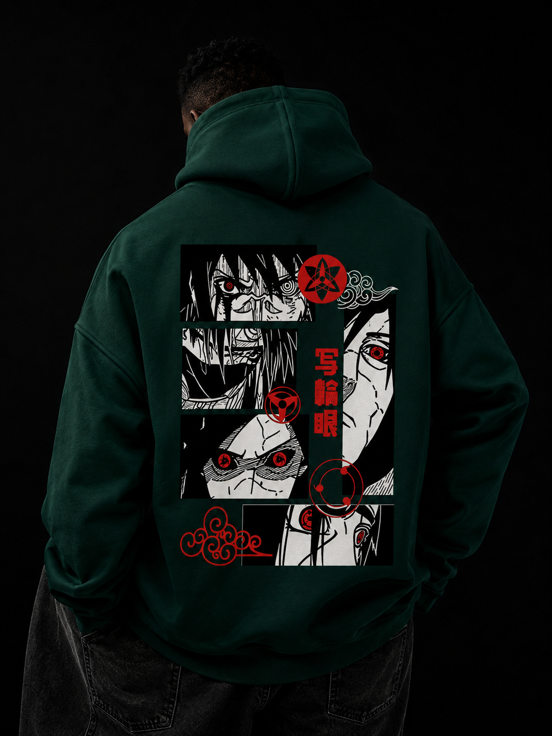 Uchiha Clan Hoodie, Anime Inspired Streetwear, Ninja Clan Pullover, Manga Fan Gift