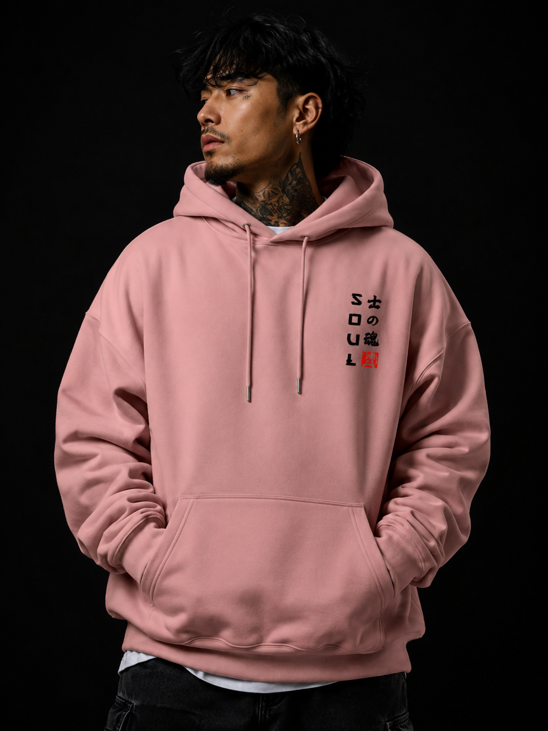 Samurai Warrior Hoodie | Japanese Sun Graphic Streetwear Pullover