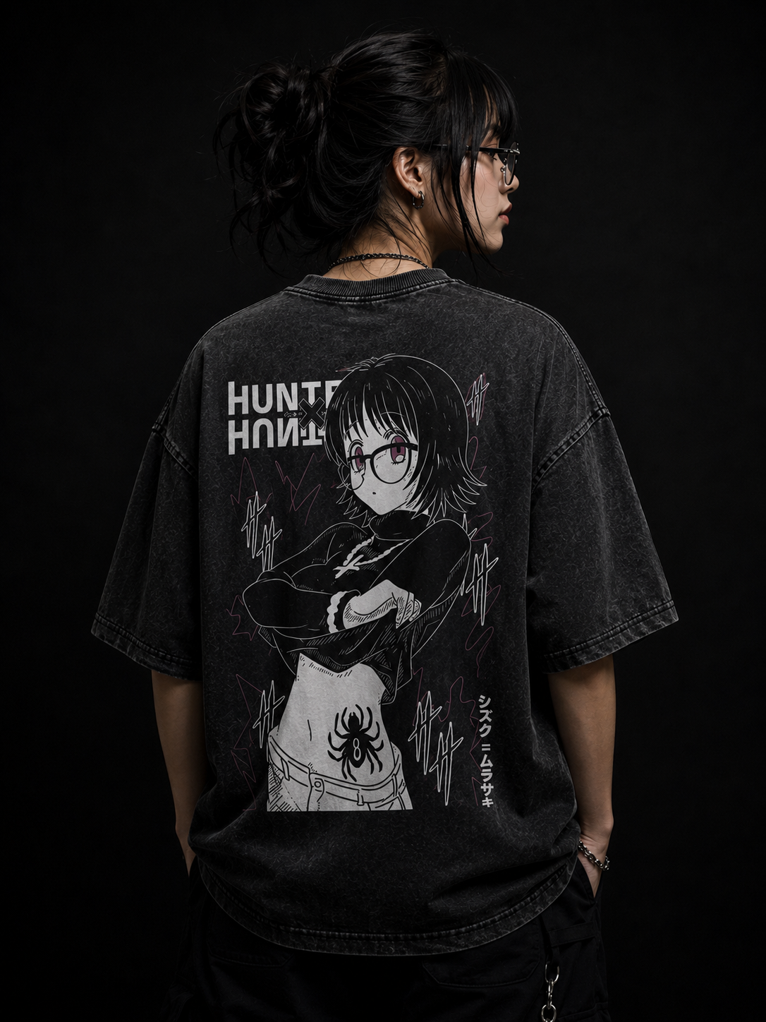 Shizuku Murasaki Anime T-Shirt, Hunter Inspired Graphic Tee, Japanese Streetwear