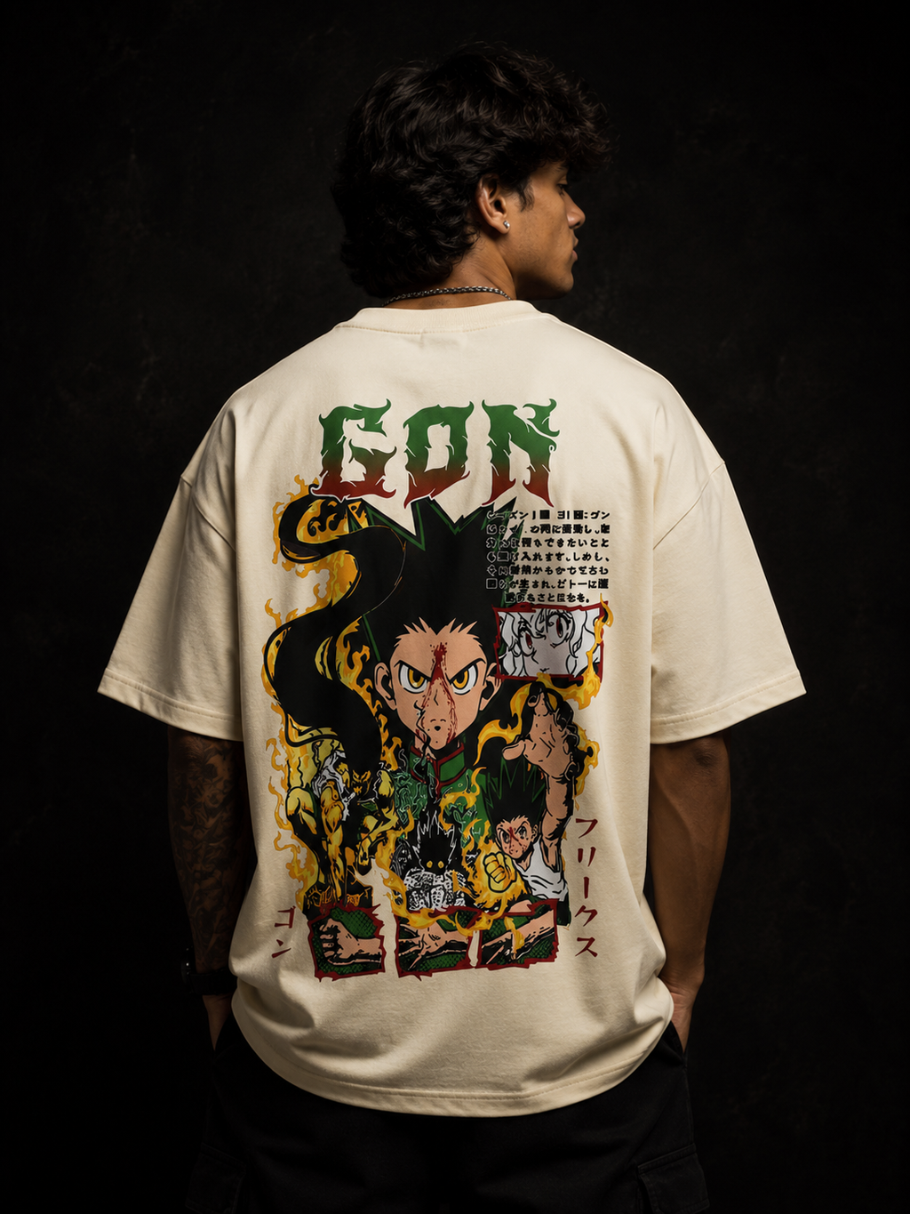 Gon Freecss Anime T-Shirt, Hunter × Hunter Graphic Tee, Vintage Wash Streetwear
