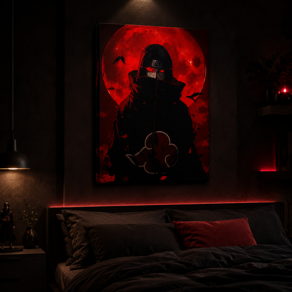 Framed Artwork Featuring Akatsuki Uchiha Itachi