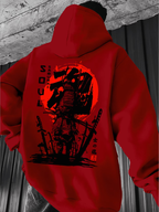 Samurai Warrior Hoodie | Japanese Sun Graphic Streetwear Pullover