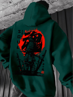 Samurai Warrior Hoodie | Japanese Sun Graphic Streetwear Pullover
