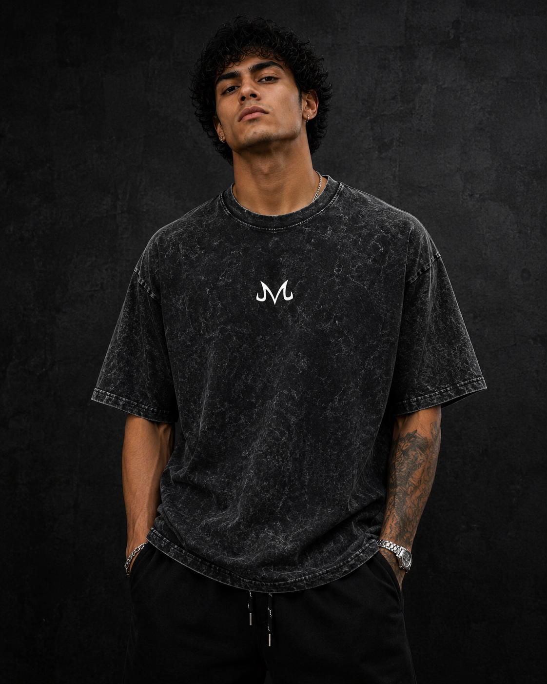 Broly Acid Wash Anime Graphic T-Shirt