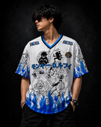One Piece Luffy Blue Flame Anime T-Shirt