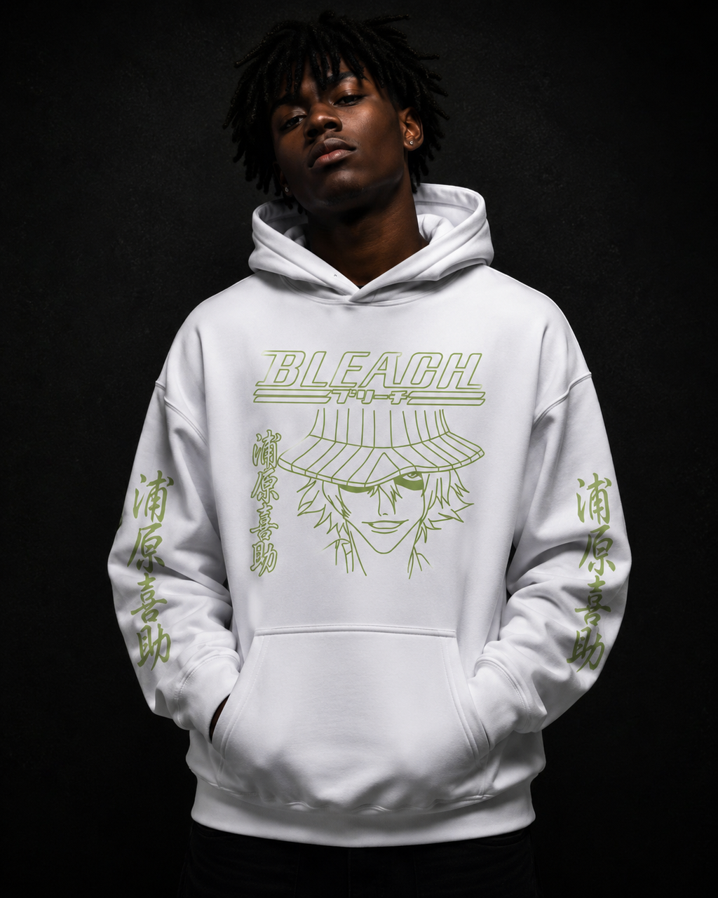 Bleach Urahara Kisuke Anime Hoodie For Men Women Pullover Tops Winter Long Sleeves Fleece Sweatshirt Manga Graphic Clothing