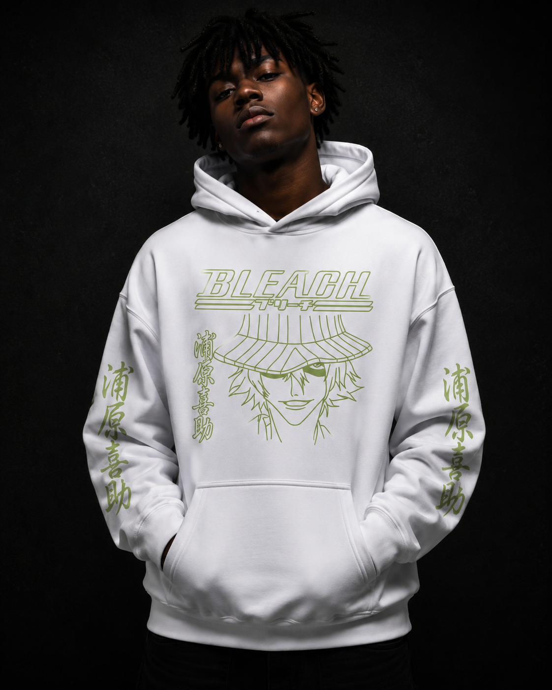 Bleach Urahara Kisuke Anime Hoodie For Men Women Pullover Tops Winter Long Sleeves Fleece Sweatshirt Manga Graphic Clothing