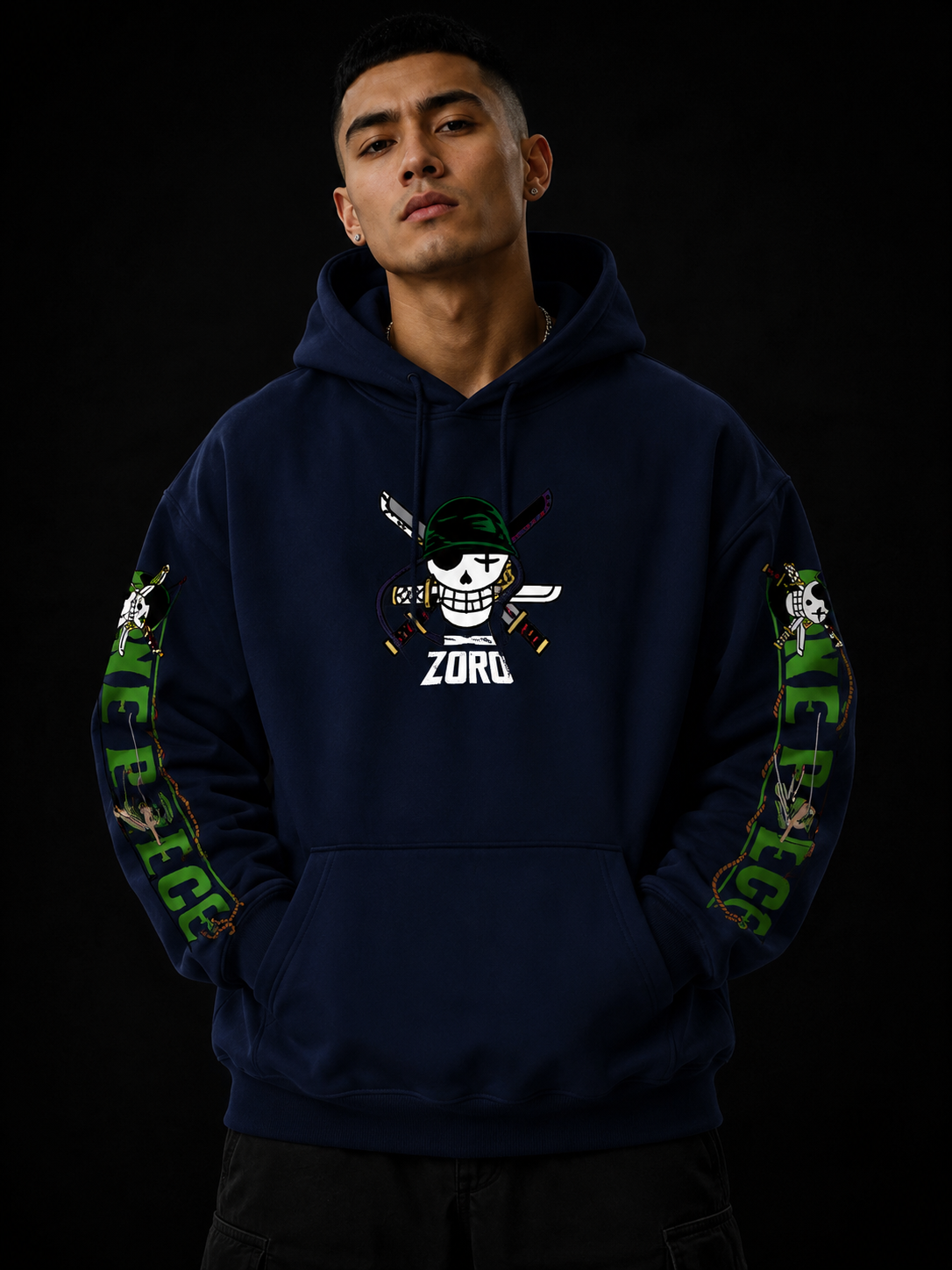 Zoro Anime Graphic Hoodie – Japanese Streetwear Pullover