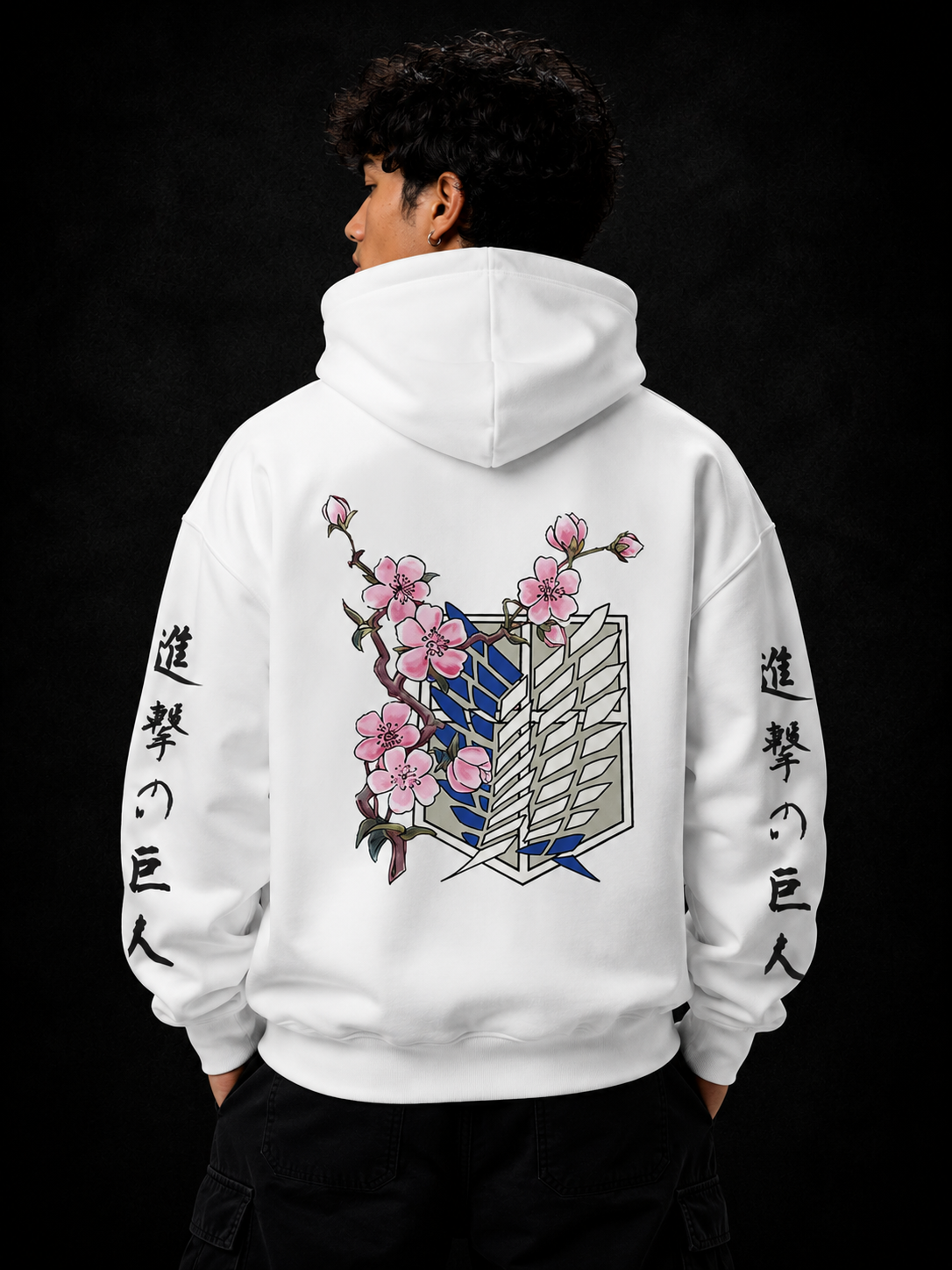 Hot Anime Attack on Titan Wings of Liberty Sakura Wings of MenSweatshirt Streetwear Print Autumn Fleece Hoodies