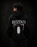 Anime Zoro Inspired Black Hoodie – Behind Graphic Sword Streetwear Pullover