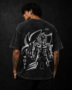 Broly Acid Wash Anime Graphic T-Shirt