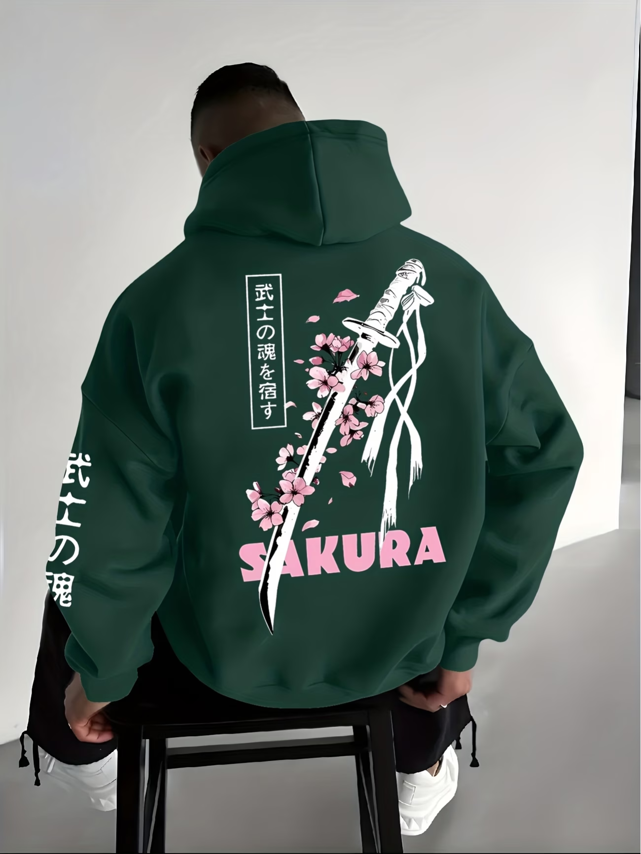 Katana Sakura Hoodie | Japanese Samurai Cherry Blossom Streetwear