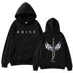 Anime Solo Leveling Hip Hop Men's/Women's Hoodie Retro Gothic Pattern Sportswear Manga Solo Leveling Casual Hoodie Fan Gift