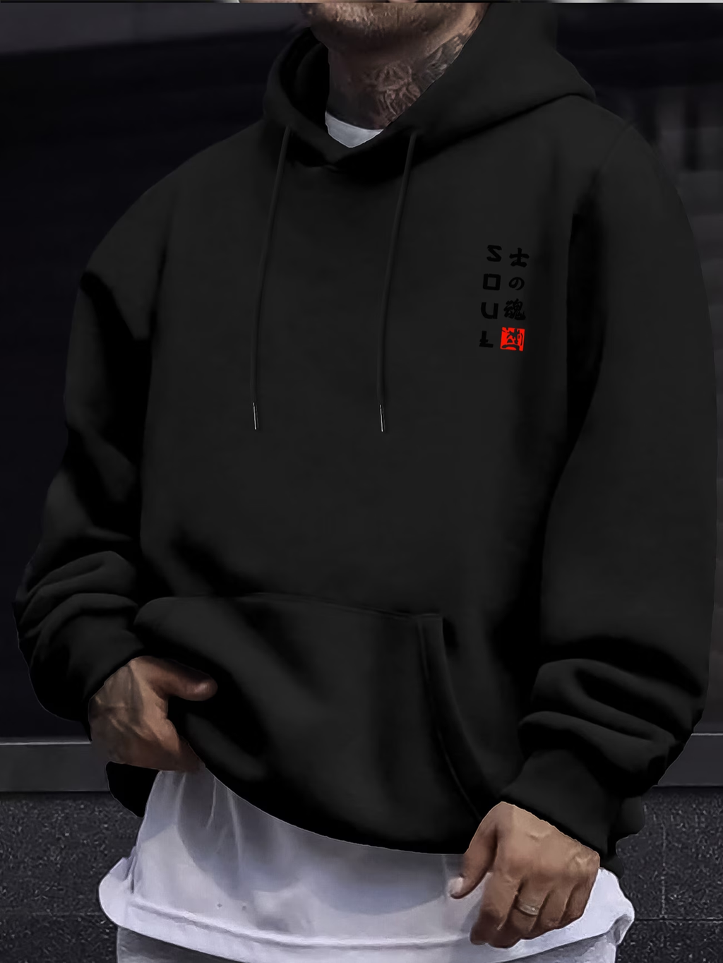 Samurai Warrior Hoodie | Japanese Sun Graphic Streetwear Pullover