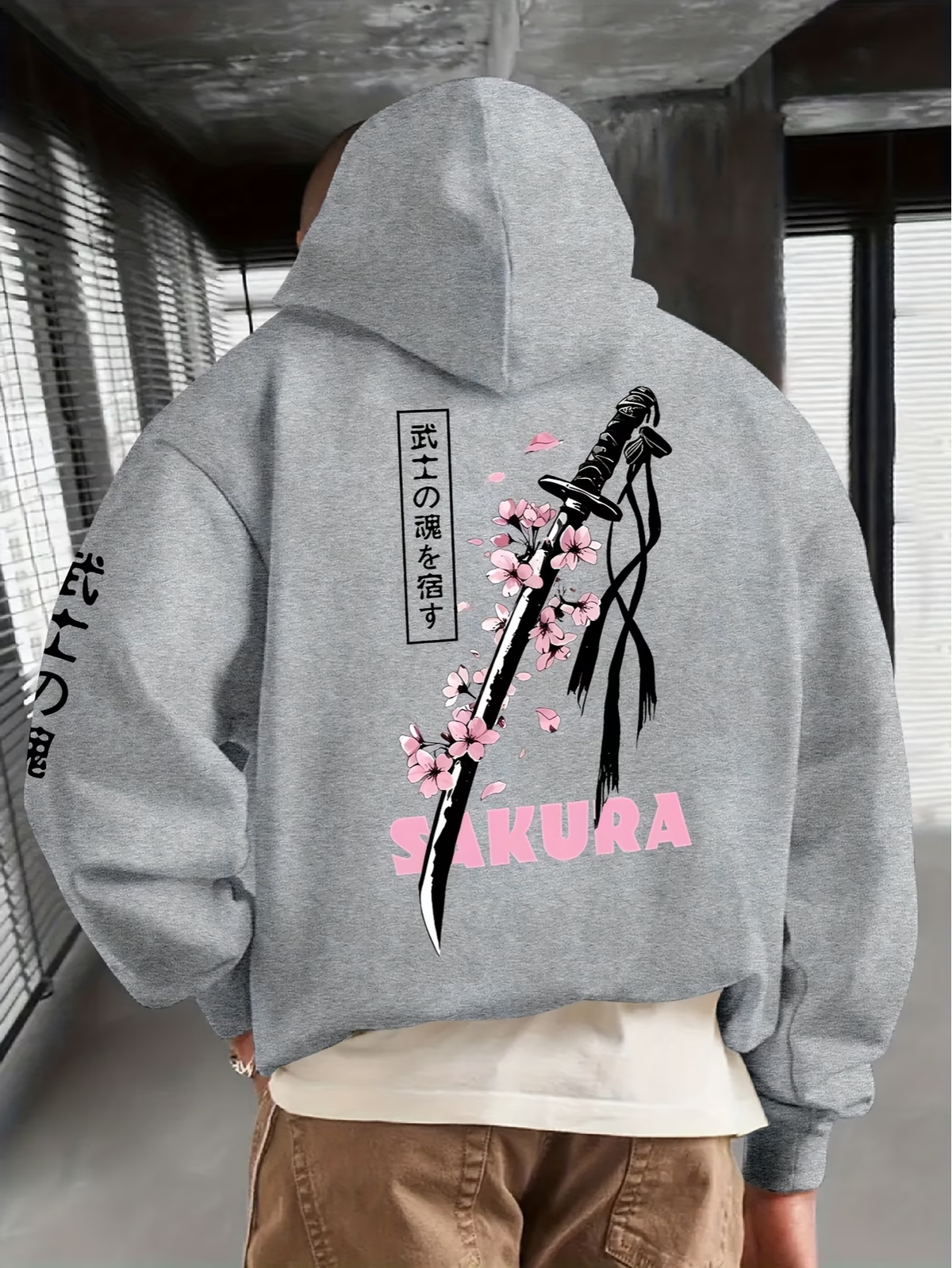 Samurai Warrior Hoodie | Japanese Sun Graphic Streetwear Pullover