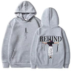 Anime Zoro Inspired Black Hoodie – Behind Graphic Sword Streetwear Pullover