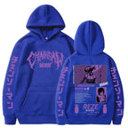 Chainsaw Man Reze Hoodie – Purple Anime Graphic Oversized Hoodie | Manga Streetwear