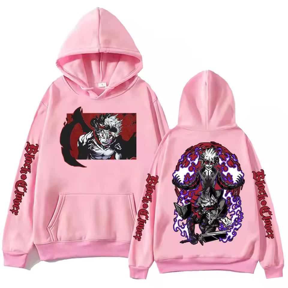 Anime black clover hoodie, Harajuku jumper, men's and women's breathable casual hoodie