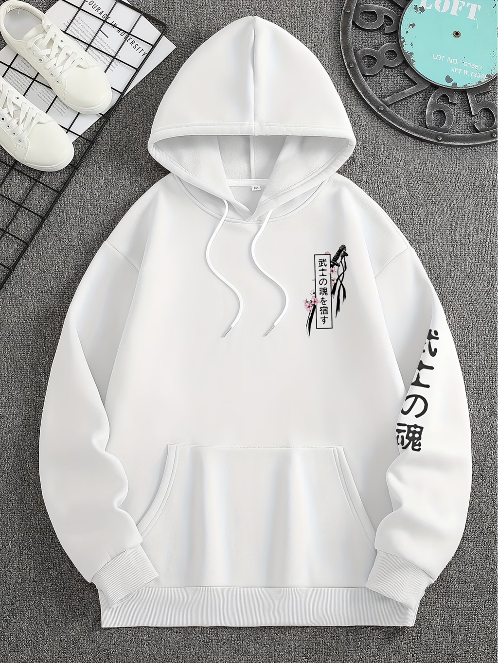 Katana Sakura Hoodie | Japanese Samurai Cherry Blossom Streetwear