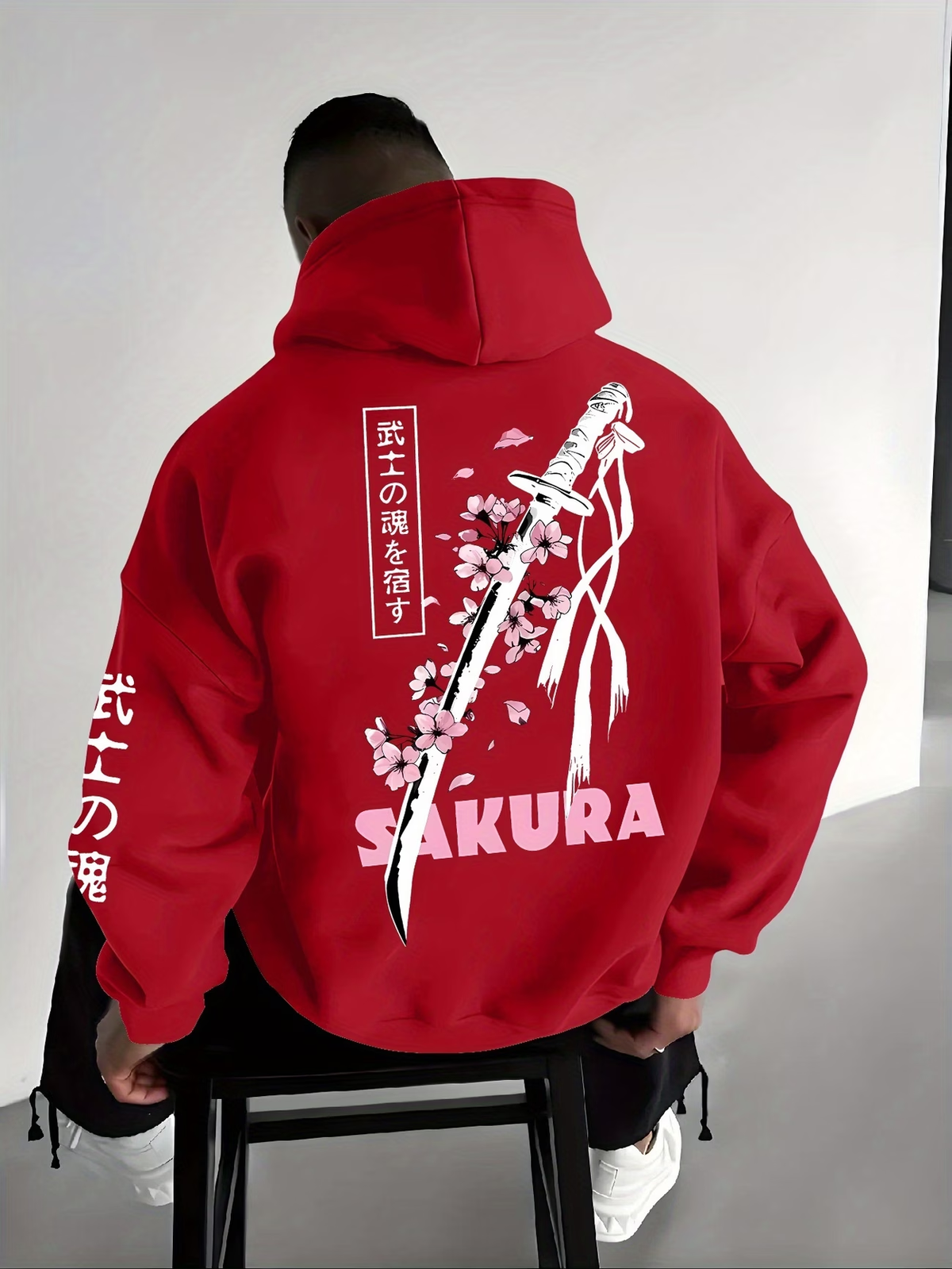Katana Sakura Hoodie | Japanese Samurai Cherry Blossom Streetwear