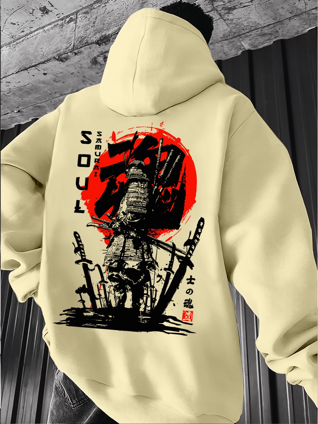 Samurai Warrior Hoodie | Japanese Sun Graphic Streetwear Pullover