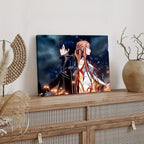 Sword ART ONLINE 2D FLAT 1pc Wooden Framed Canvas Style Anime