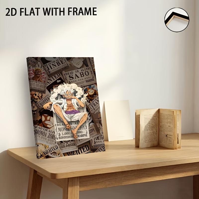 2D Flat, 1pc Gear 5 Nika Wanted Poster 2D with Frame