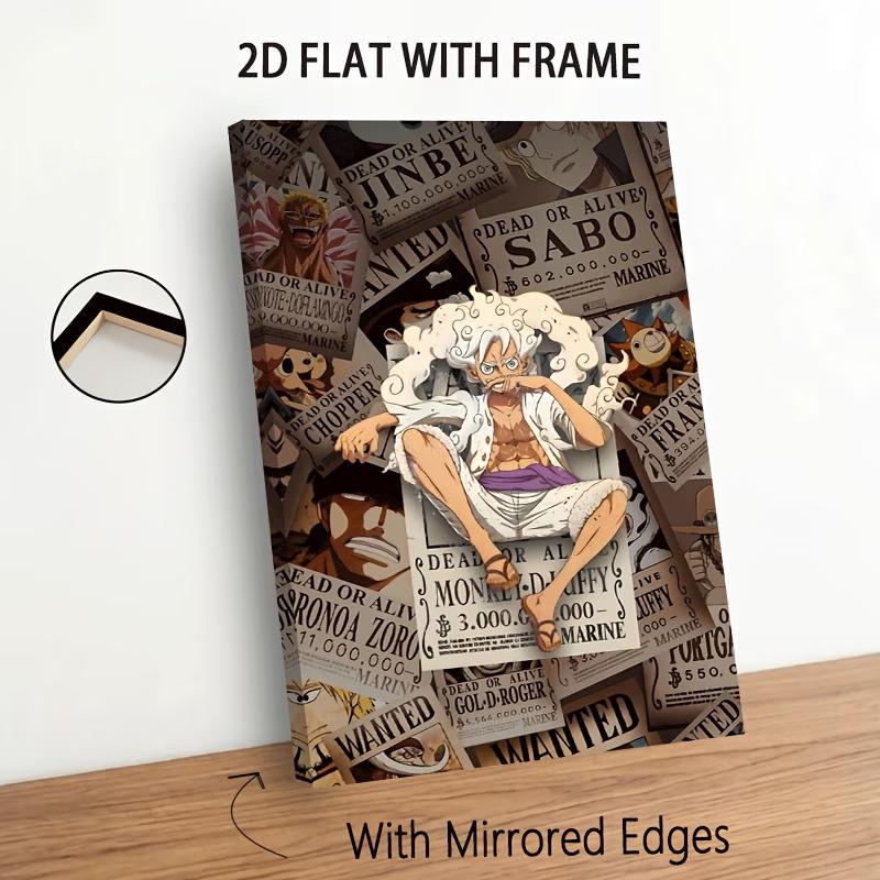 2D Flat, 1pc Gear 5 Nika Wanted Poster 2D with Frame