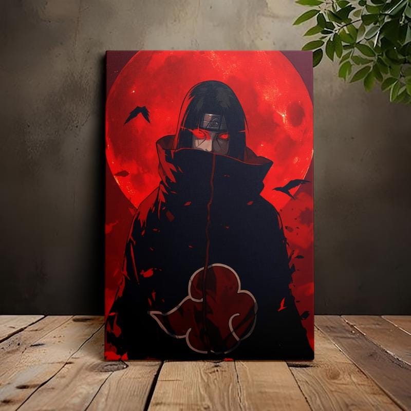 Framed Artwork Featuring Akatsuki Uchiha Itachi