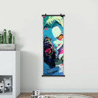 Japanese Anime Cyberpunk Wall Art, Framed Vertical Manga Poster with Plastic Frame & Hanger