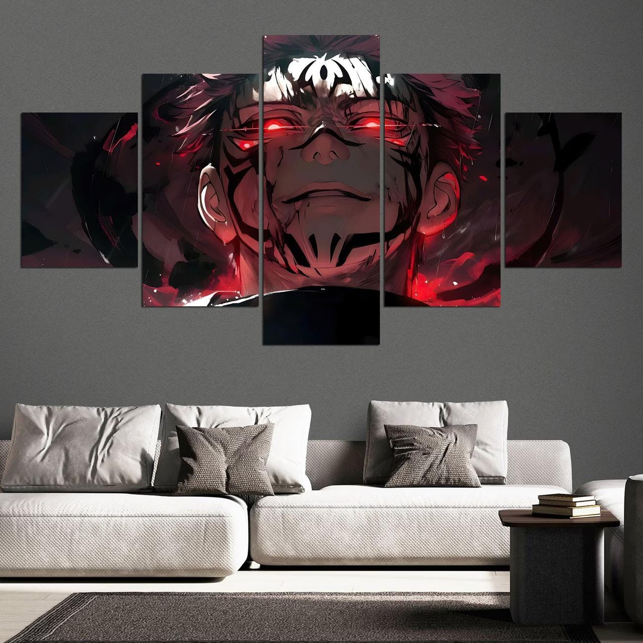 5pcs Set Anime Posters with Wood Frame