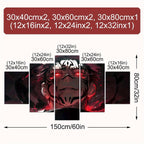 5pcs Set Anime Posters with Wood Frame
