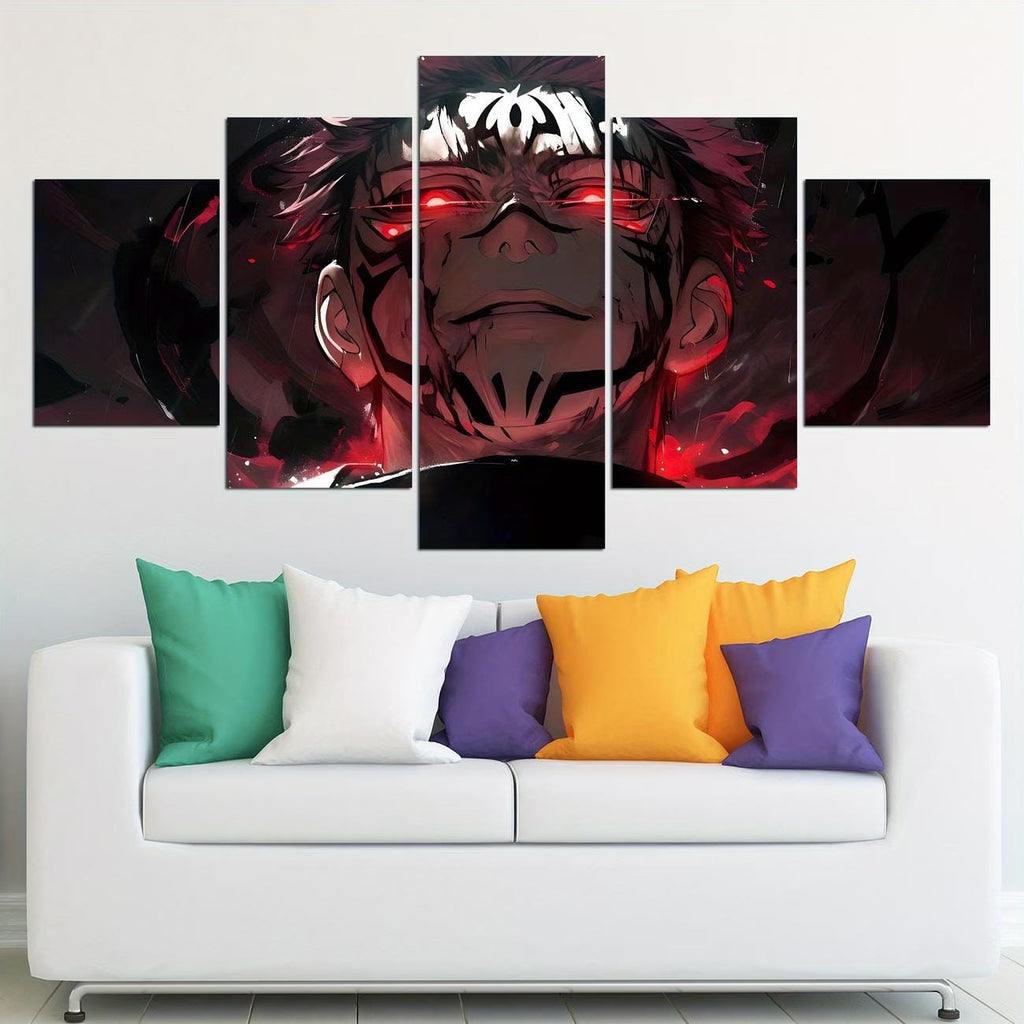 5pcs Set Anime Posters with Wood Frame