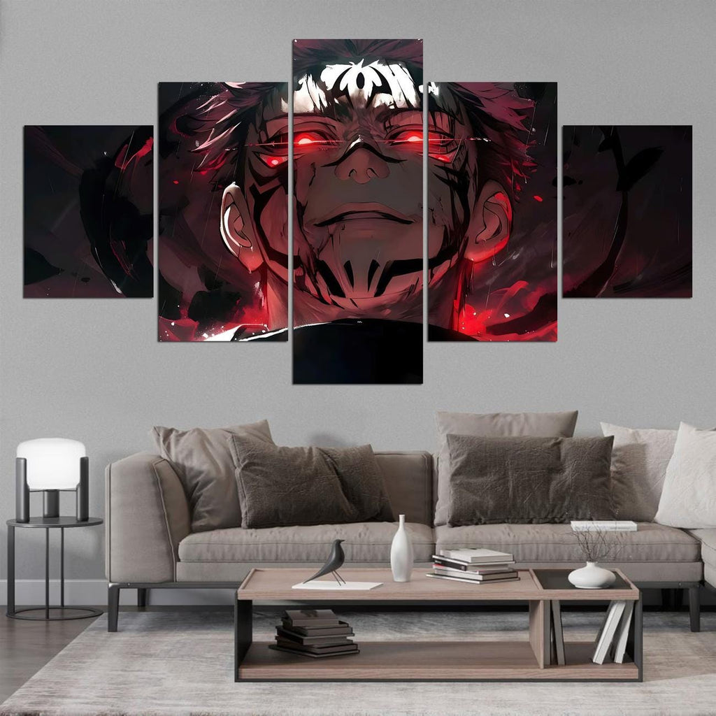 5pcs Set Anime Posters with Wood Frame