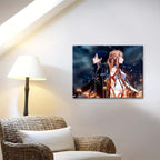 Sword ART ONLINE 2D FLAT 1pc Wooden Framed Canvas Style Anime