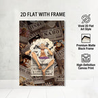 2D Flat, 1pc Gear 5 Nika Wanted Poster 2D with Frame