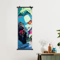 Japanese Anime Cyberpunk Wall Art, Framed Vertical Manga Poster with Plastic Frame & Hanger